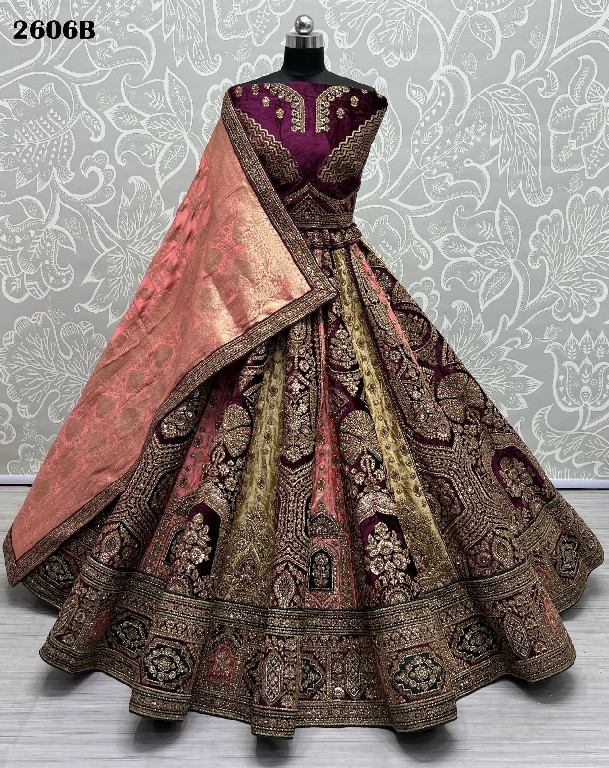 Anjani Art D.no 2606 Wholesale Banarasi Silk Designer Lehengas