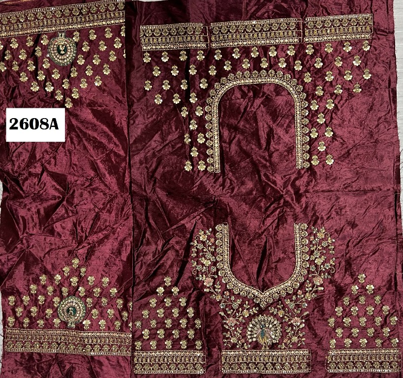 Anjani Art D.no 2608 Wholesale Velvet And Silk Designer Lehengas