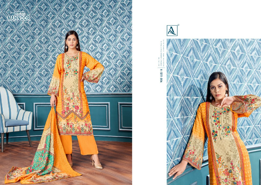 Alok Mahnoor Wholesale Pure Zam Digital Pakistani With Embroidery Dress Material