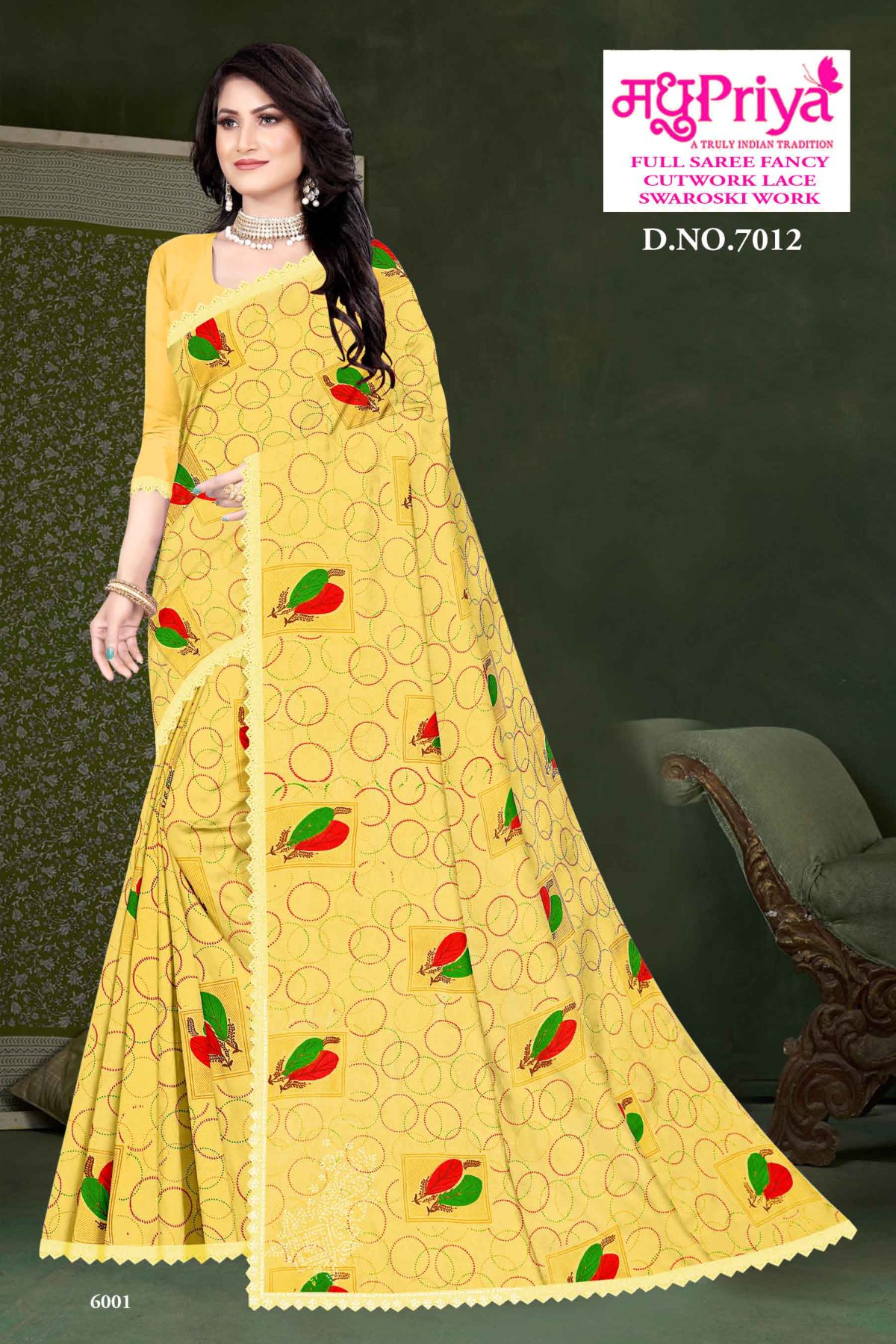 Madhupriya Rasgulla-7012 Wholesale Full Fancy Saree Cutwork Sarees