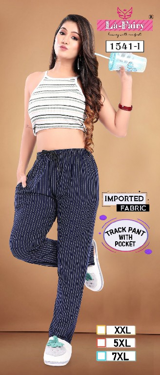 La Fairy D.no 1541 Wholesale Imported Fabric Track Pant