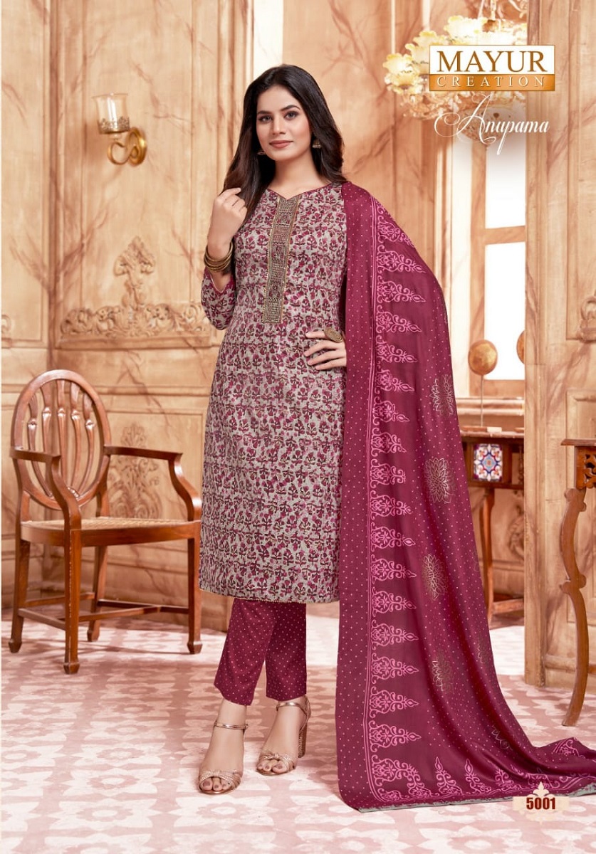 Mayur Anupama Vol-5 Wholesale Pure Cotton Printed Dress Material