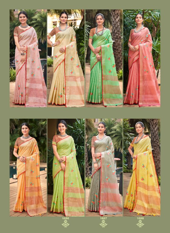 Sangam Linen Fashion Wholesale Linen Sarees