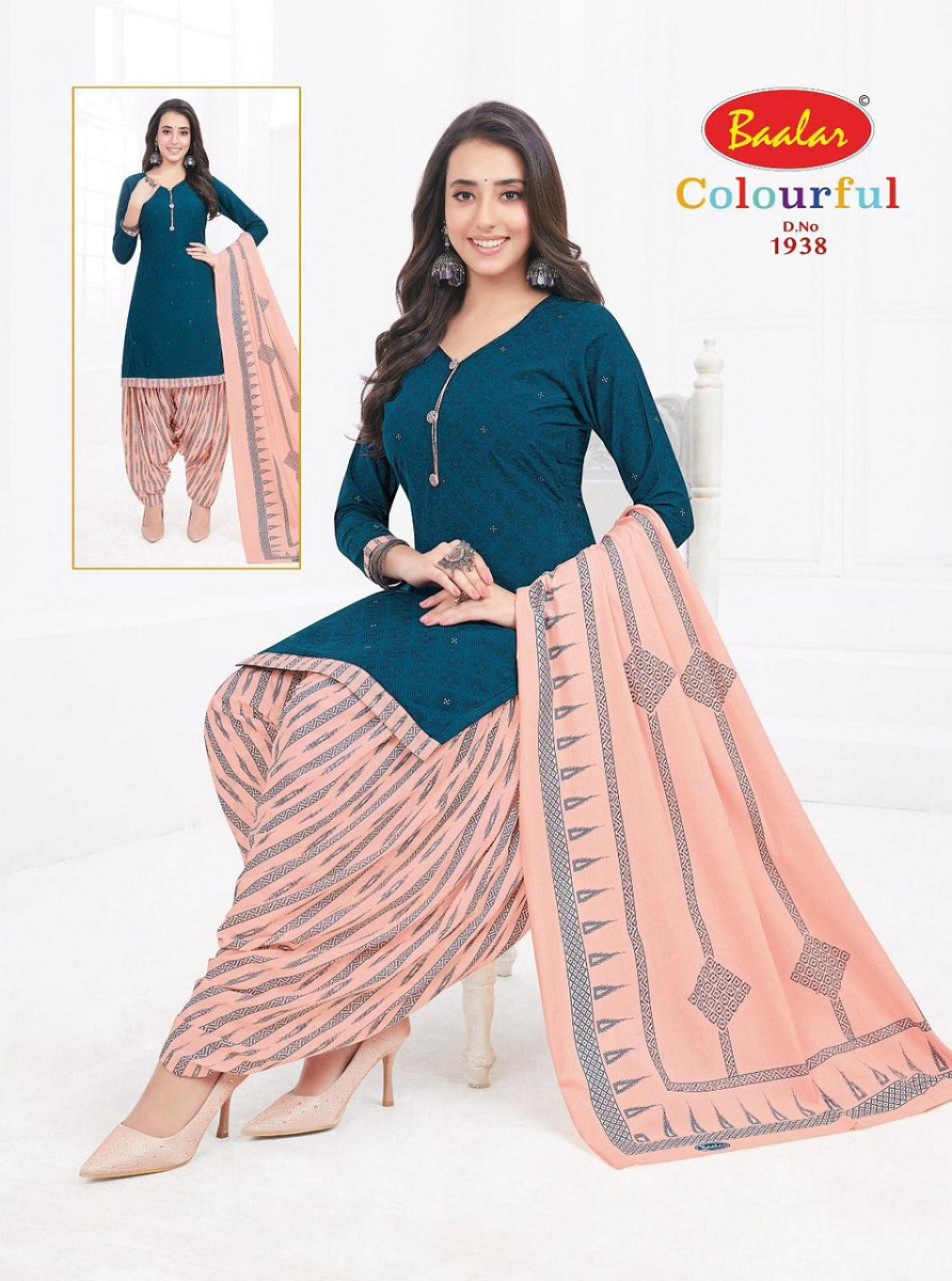 Baalar Colourful Vol-19 Wholesale Cotton Printed Patiyala Dress Material