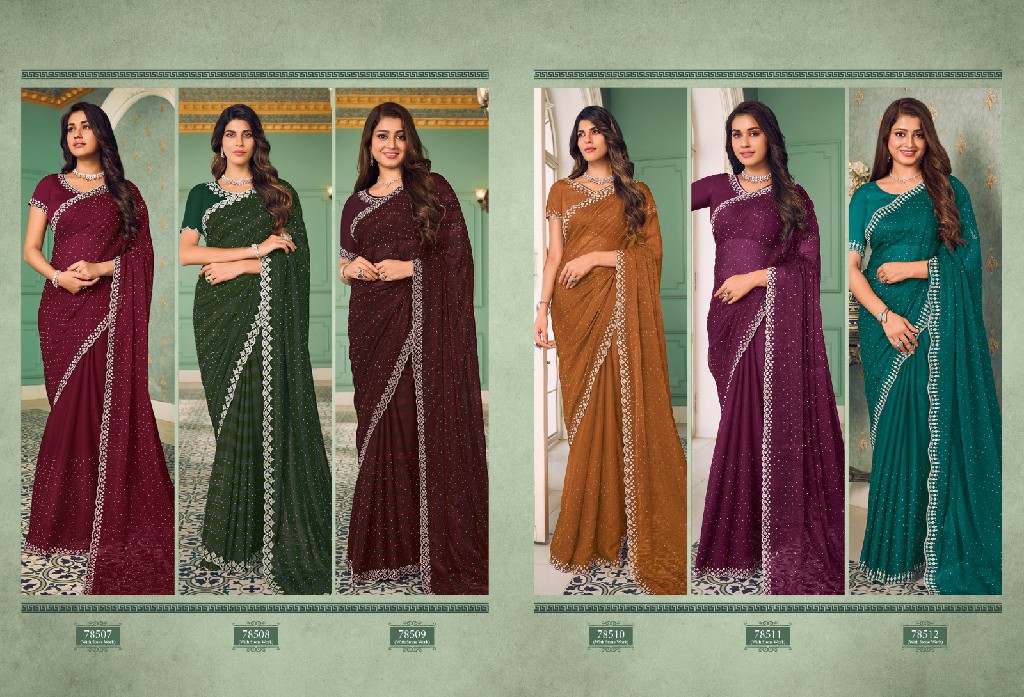 Vipul Aalisha Wholesale Dazzling Party Wear Sarees