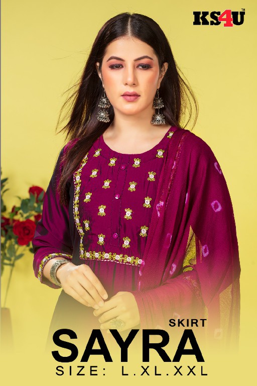 KS4U Sayra Wholesale Skirt Pattern Readymade Salwar Suits