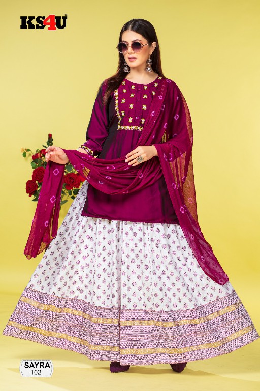 KS4U Sayra Wholesale Skirt Pattern Readymade Salwar Suits