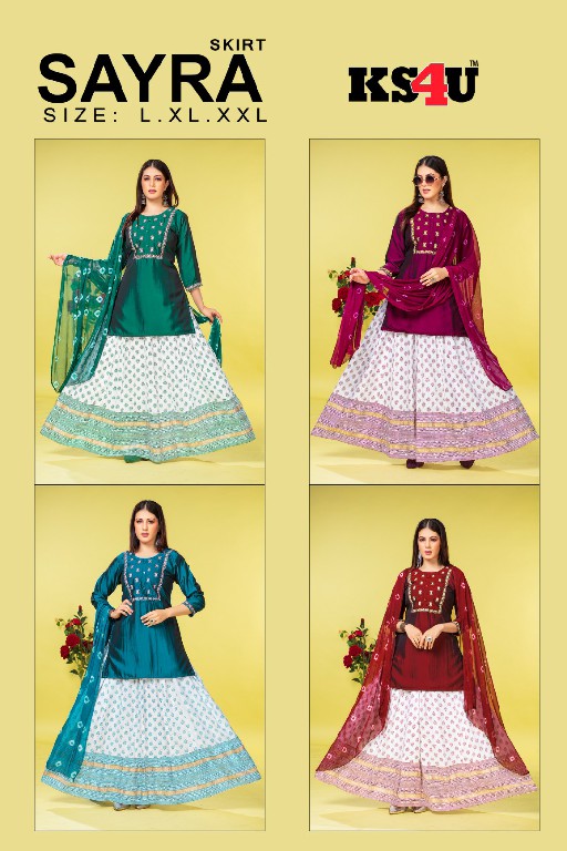 KS4U Sayra Wholesale Skirt Pattern Readymade Salwar Suits