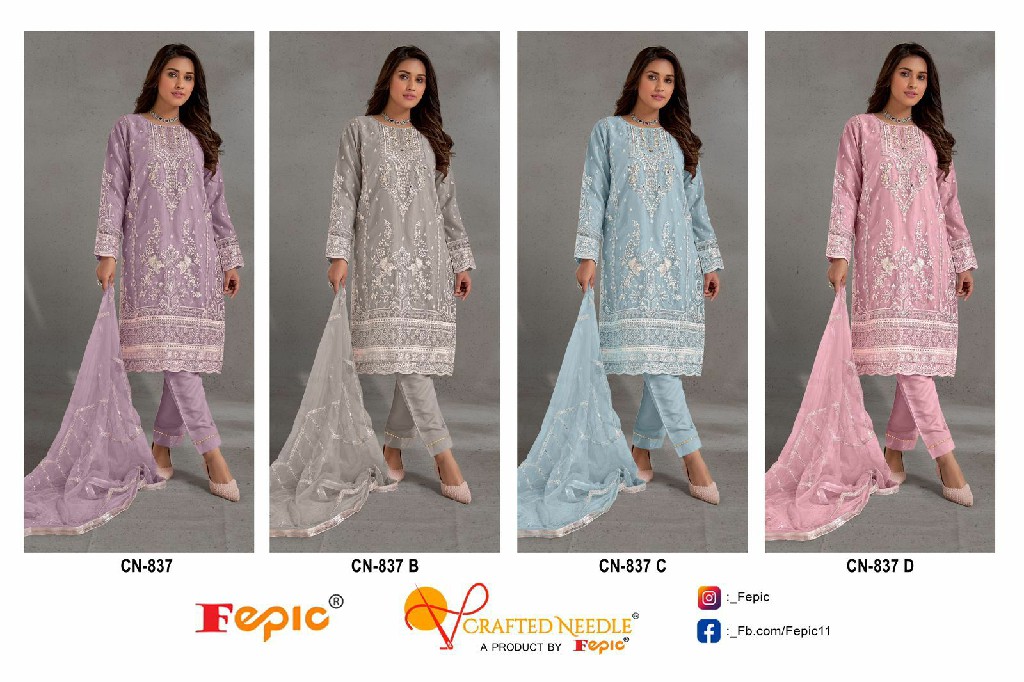Fepic Crafted Needle CN-837 Wholesale Readymade Pakistani Suits