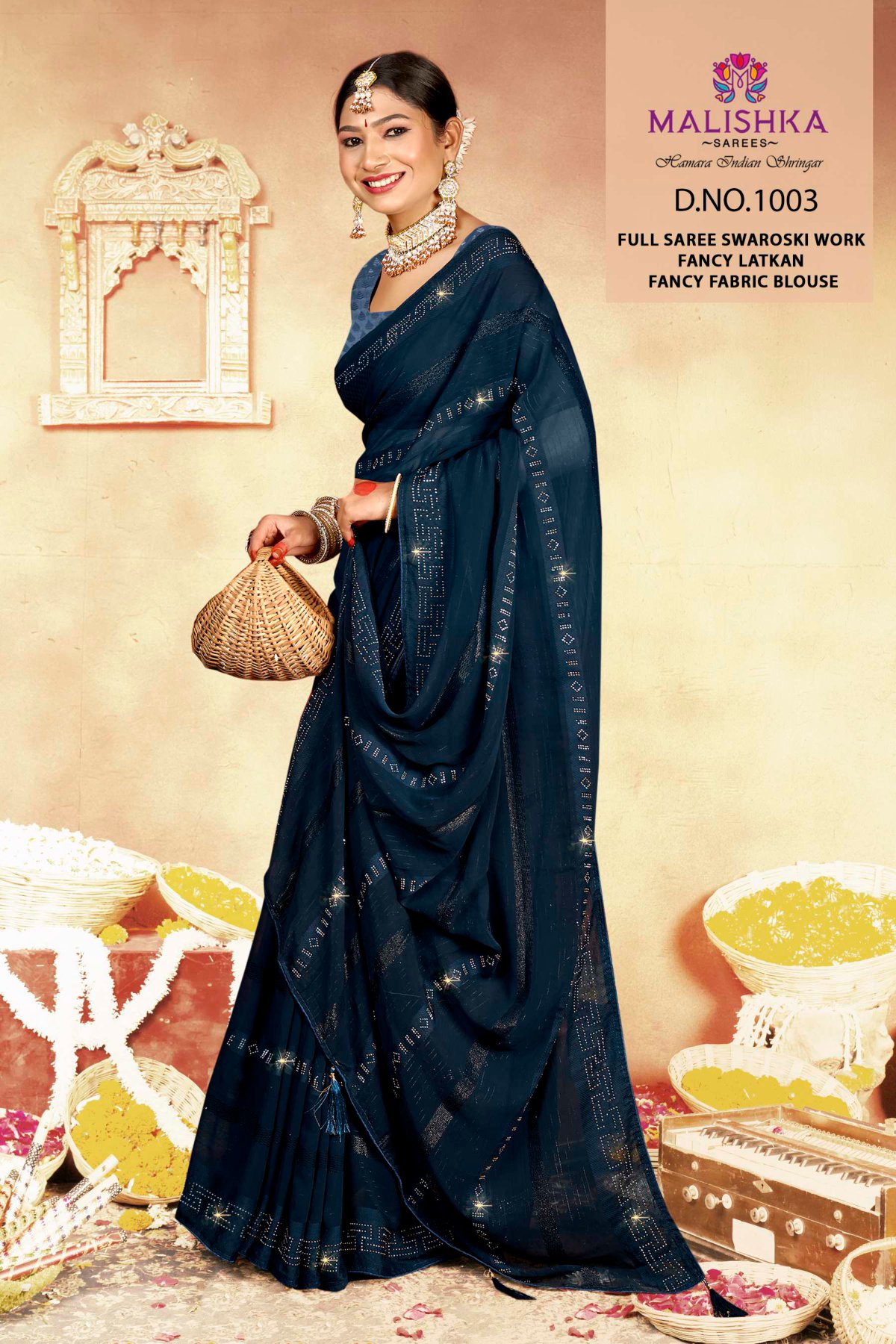 Prachi Desai In Navy Blue Color Soft Silk Saree With Full Work Banarasi  Blouse - Royal Anarkali