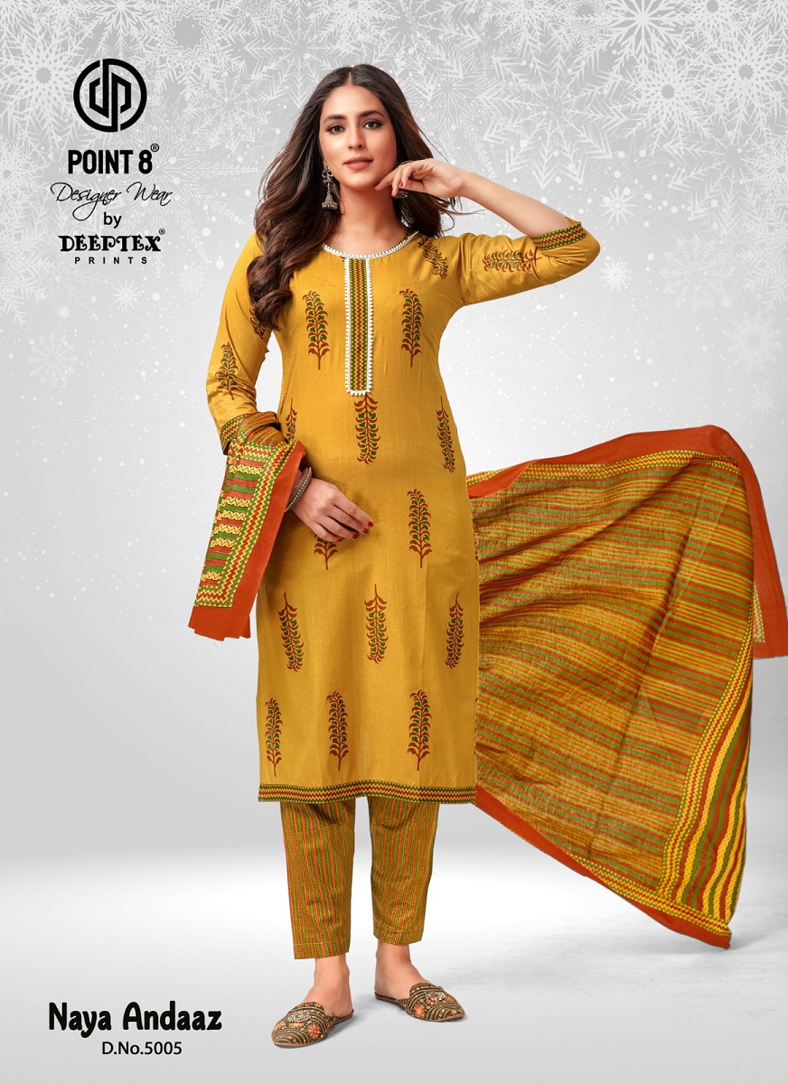 Deeptex Naya Andaaz Vol-5 Wholesale Pure Cotton Readymade Dress
