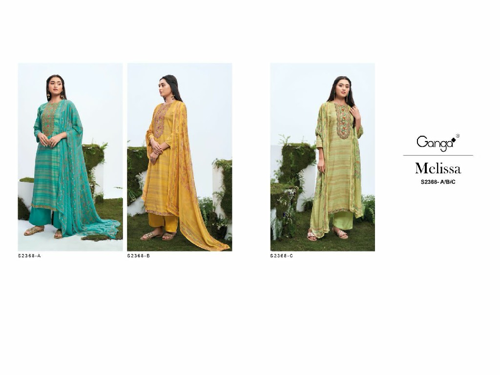 Ganga Melissa S2368 Wholesale Woven Solid With Embroidery Work Winter Salwar Suits