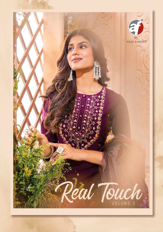 Anju Real Touch Vol-3 Wholesale Kurti Pant With Digital Dupatta