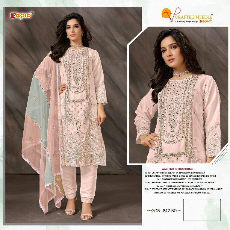 Fepic Crafted Needle CN-842 Wholesale Readymade Pakistani Suits