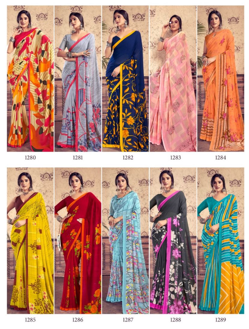 Aditya Alveera Saheli Vol-2 Wholesale Fancy Printed Soft Georgette Sarees