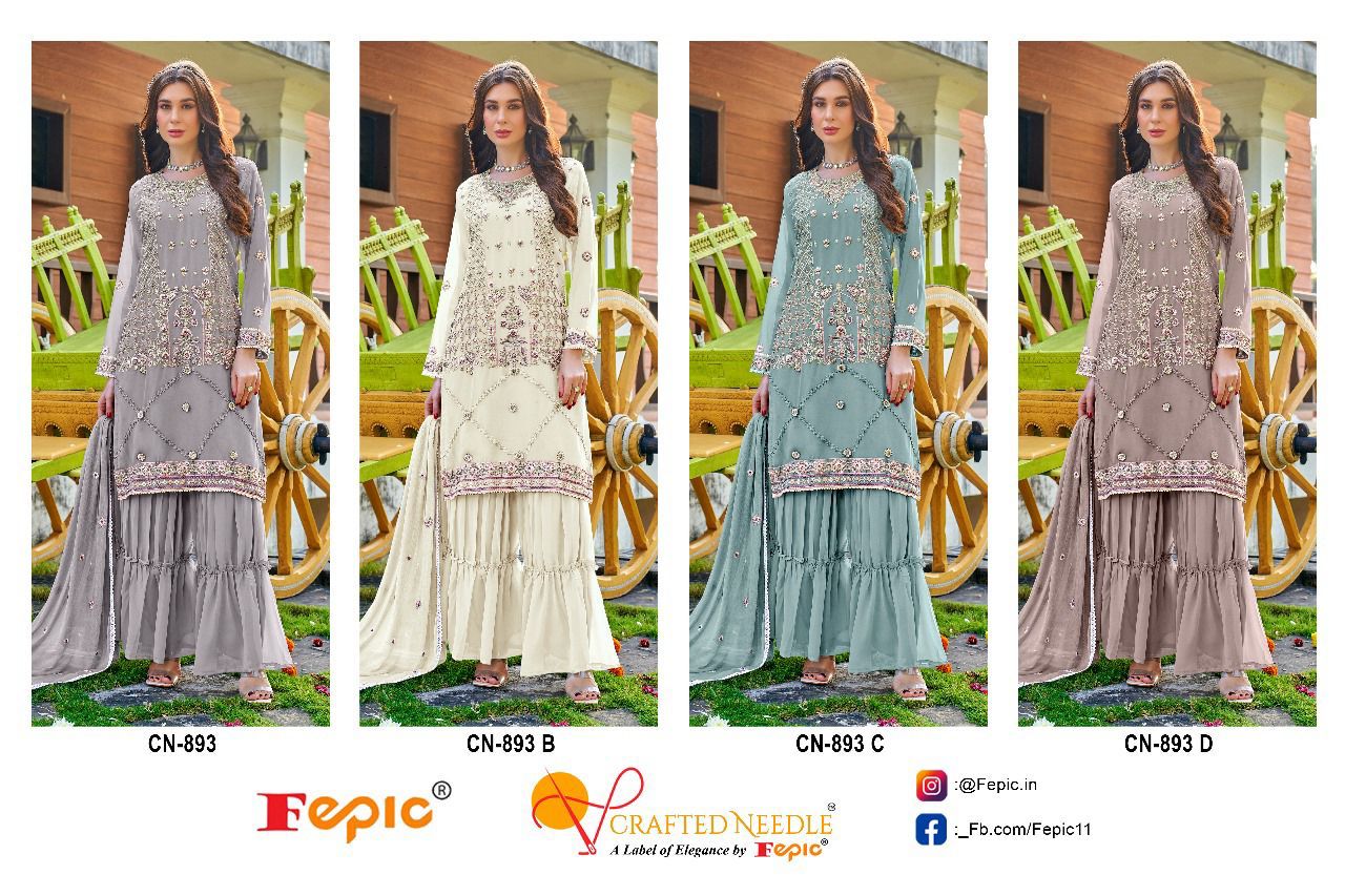 Fepic Crafted Needle CN-893 Wholesale Readymade Pakistani Concept Suits