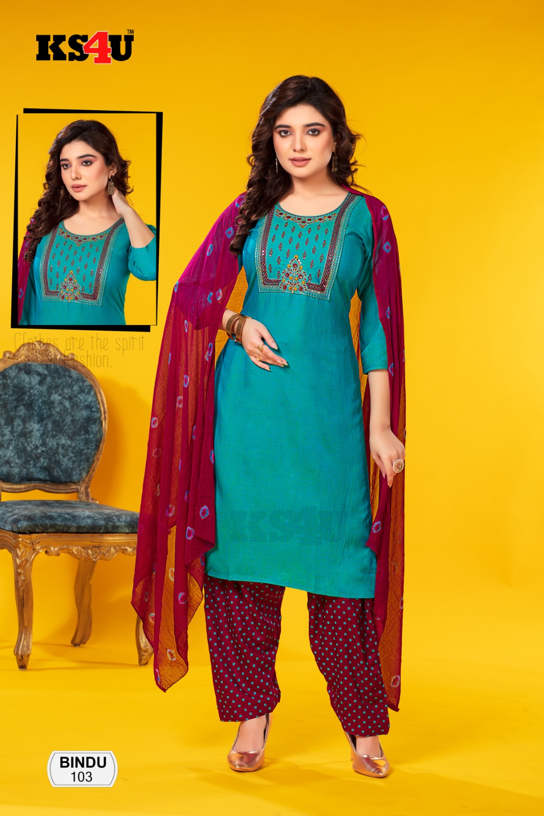 KS4U Bindu Patiyala Wholesale Readymade Patiyala Suits