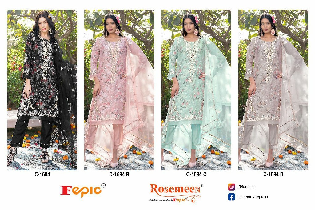 Fepic Rosemeen C-1694 Wholesale Pakistani Concept Pakistani Suits