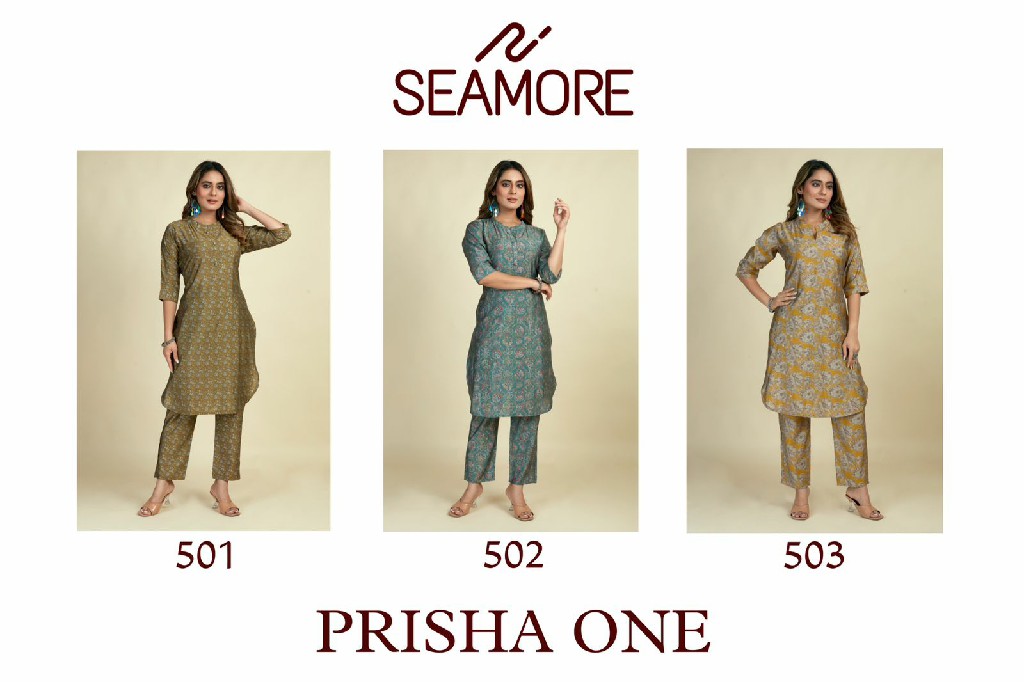 Seamore Prisha One Wholesale Women Kurta With Pant