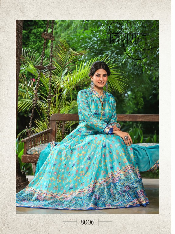 Virasat Flora Wholesale Killer Silk Gown With Dupatta
