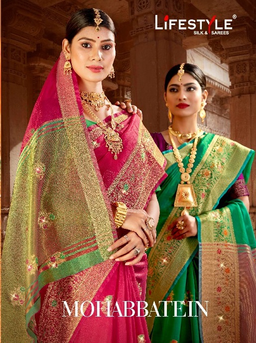 Lifestyle Mohabbatein Wholesale Party Wear Indian Sarees