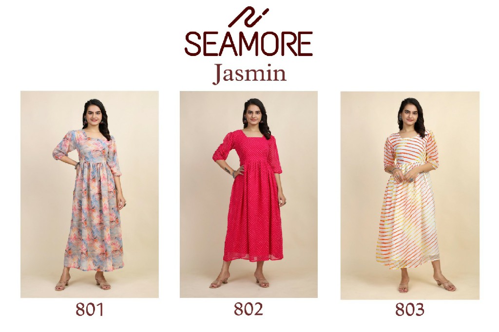 Seamore Jasmin Wholesale Forck Style Kurtis Combo
