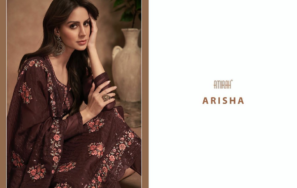 AMIRAH ARISHA DESIGNER WORK UNSTITCH SALWAR SUITS CATALOG