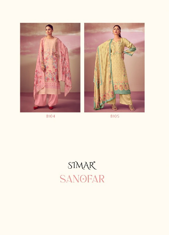 Glossy Simar Sanofar Wholesale Pure Viscose Pashmina Winter Suits