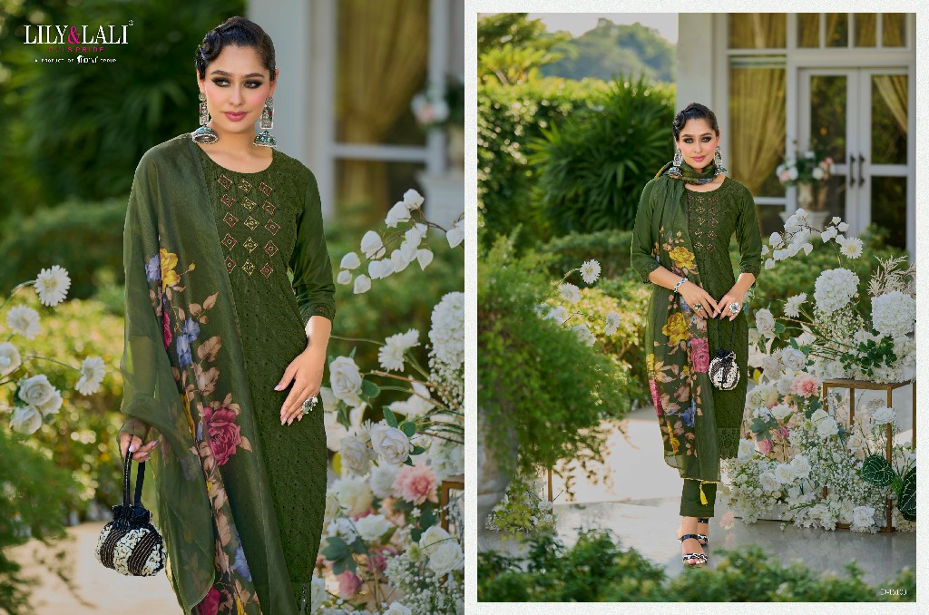 Lily And Lali Karachi Wholesale Bored Schifli Work And Hand Work Readymade 3 Piece Suits