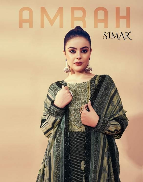 Glossy Simar Amrah Wholesale Pashmina Winter Salwar Suits