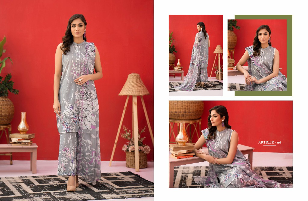 Gulljee Ziva Vol-5 Wholesale Unstitched Three Piece Pakistani Suits