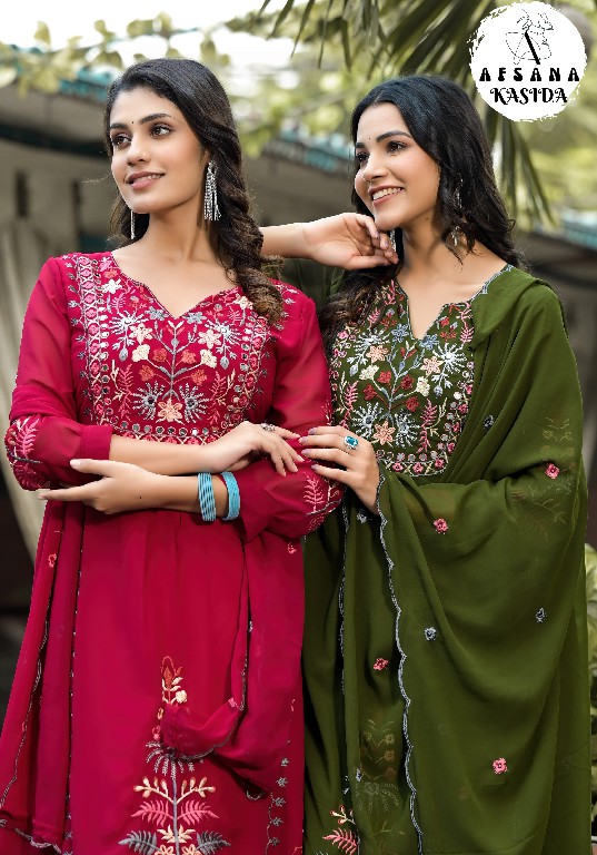 Afsana Kasida Wholesale Foux Georgette Readymade Salwar Suits