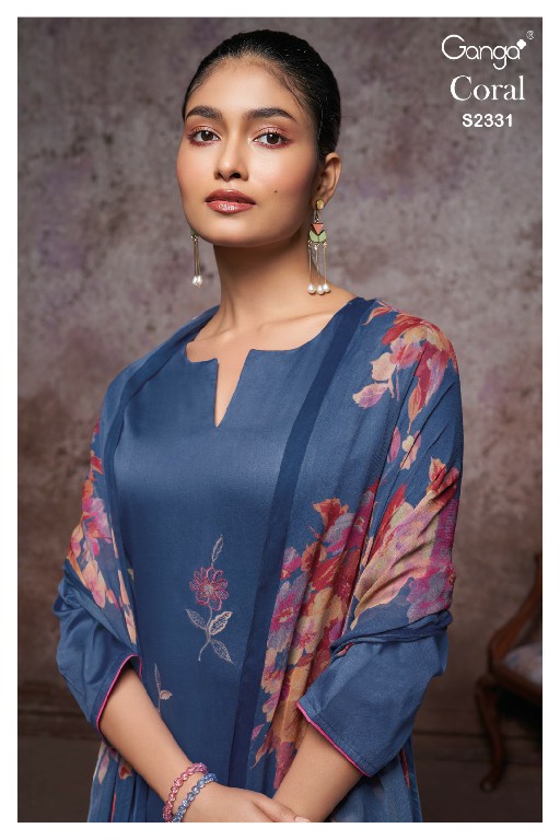Ganga Coral S2331 Wholesale Premium Cotton Silk Salwar Suits