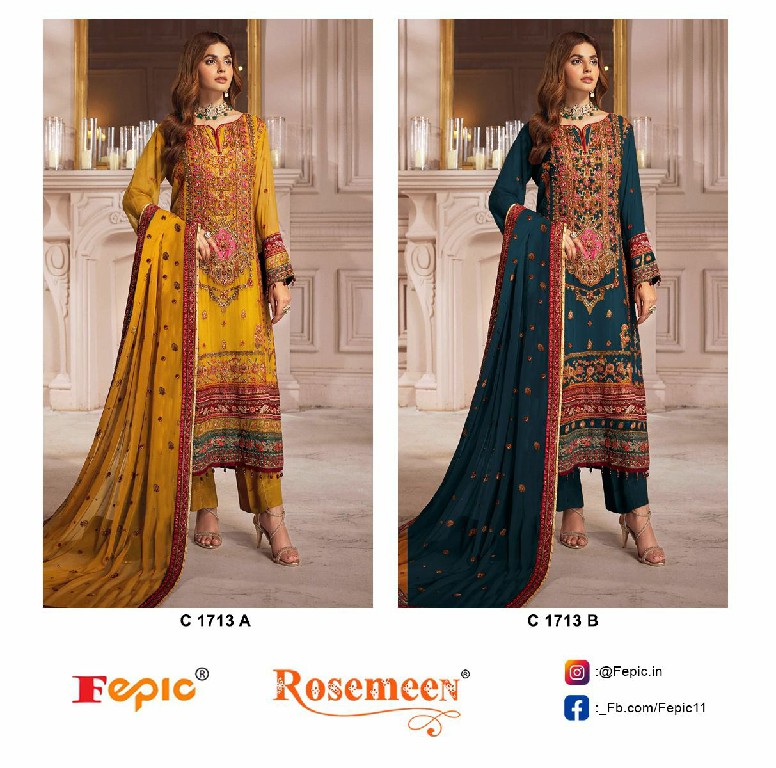 Fepic Rosemeen C-1713 Wholesale Pakistani Concept Pakistani Suits