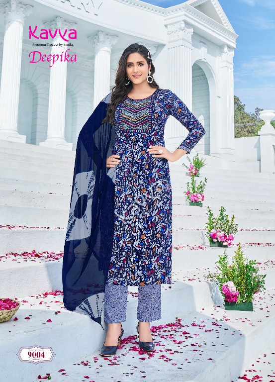 Kavya Deepika Vol-9 Wholesale Ready Made 3 Piece Dresses