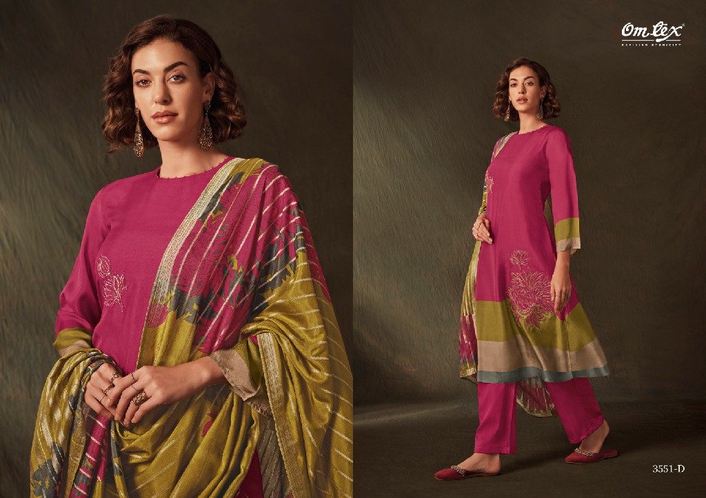 Omtex Nadia Wholesale Russian Silk With Hand Work Salwar Suits