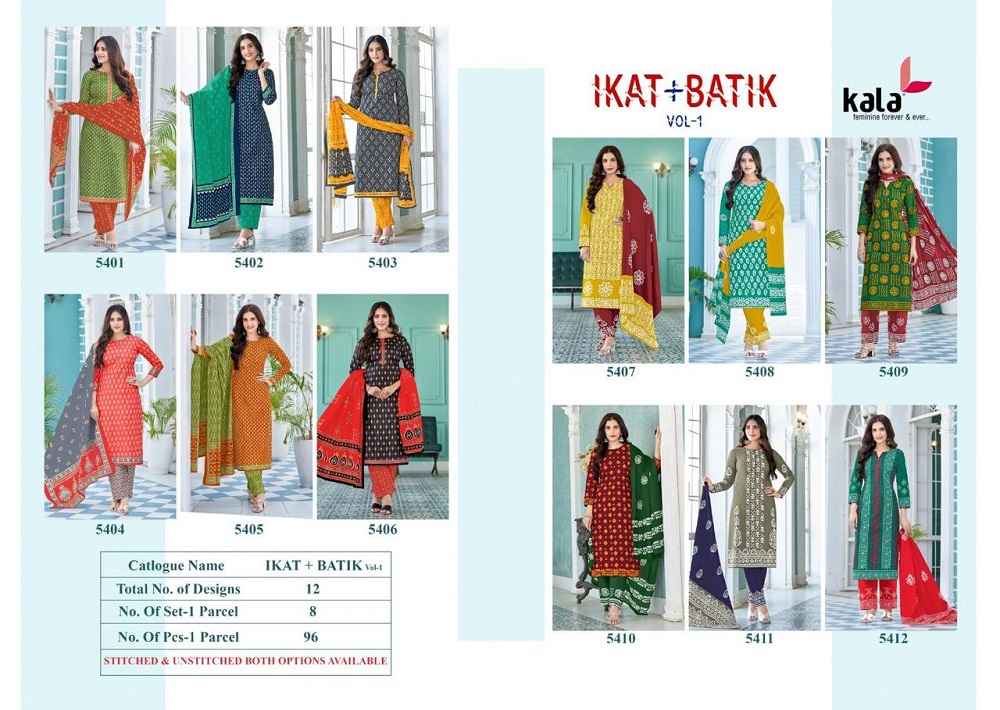 Tarika Kala Ikat + Batik Vol-1 Wholesale Dress Material