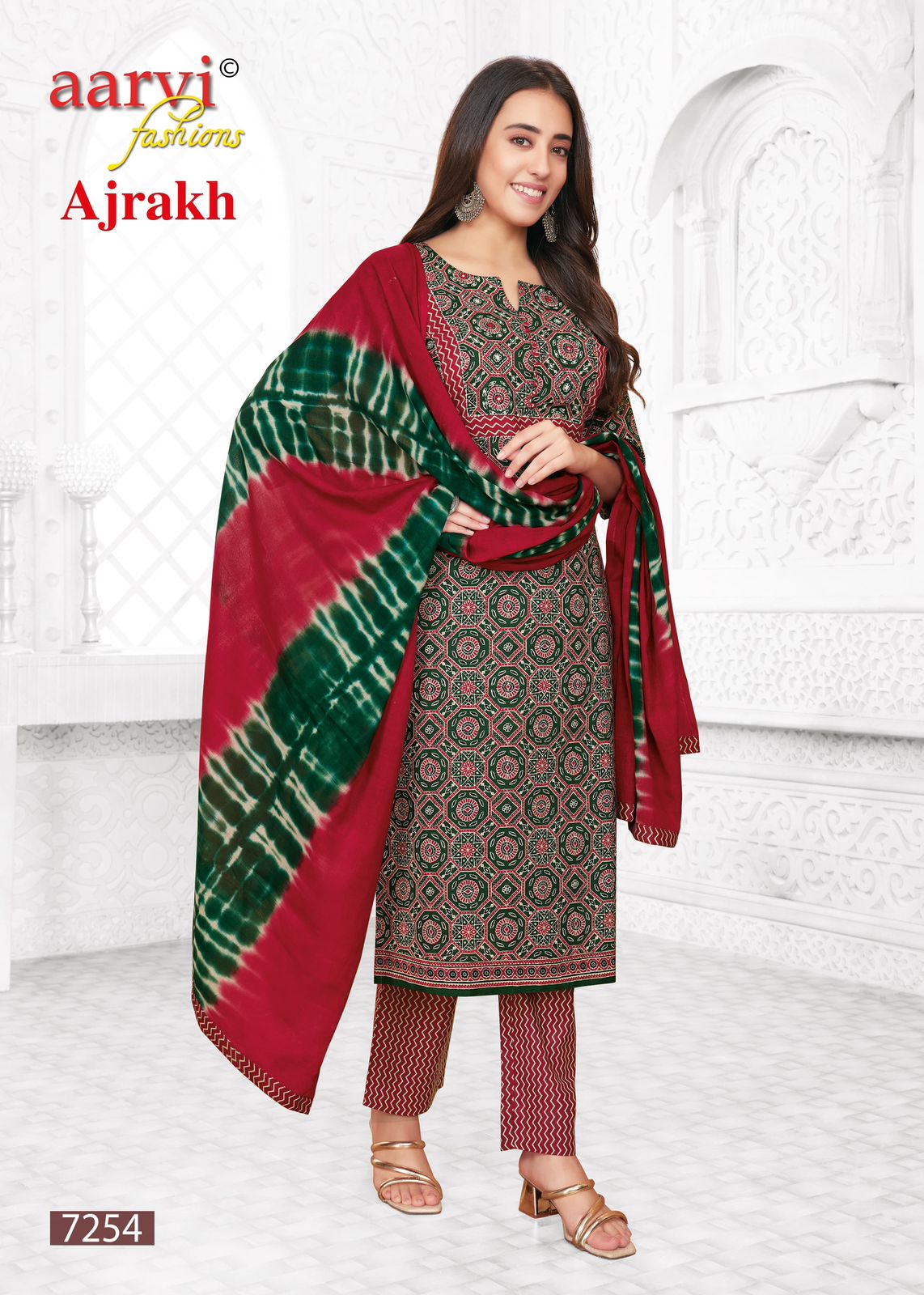 Aarvi Ajrakh Vol-2 Wholesale Pure Cotton Regular Wear Readymade Dress