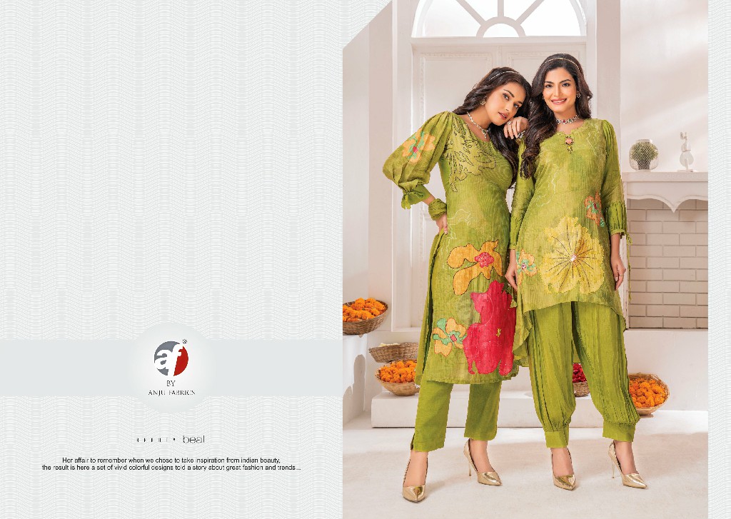 Anju Happy Shades Wholesale Designer Kurti With Afghani Pant And Dupatta