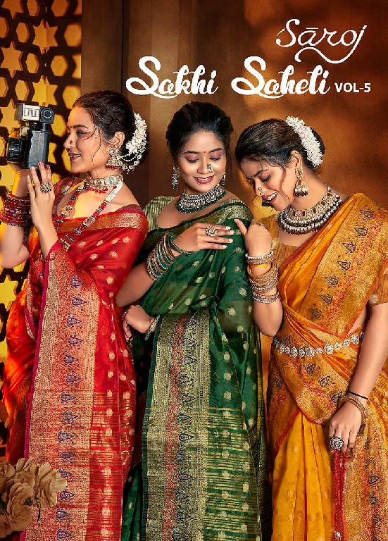 Saroj Sakhi Saheli Vol-5 Wholesale Soft Organza Sarees