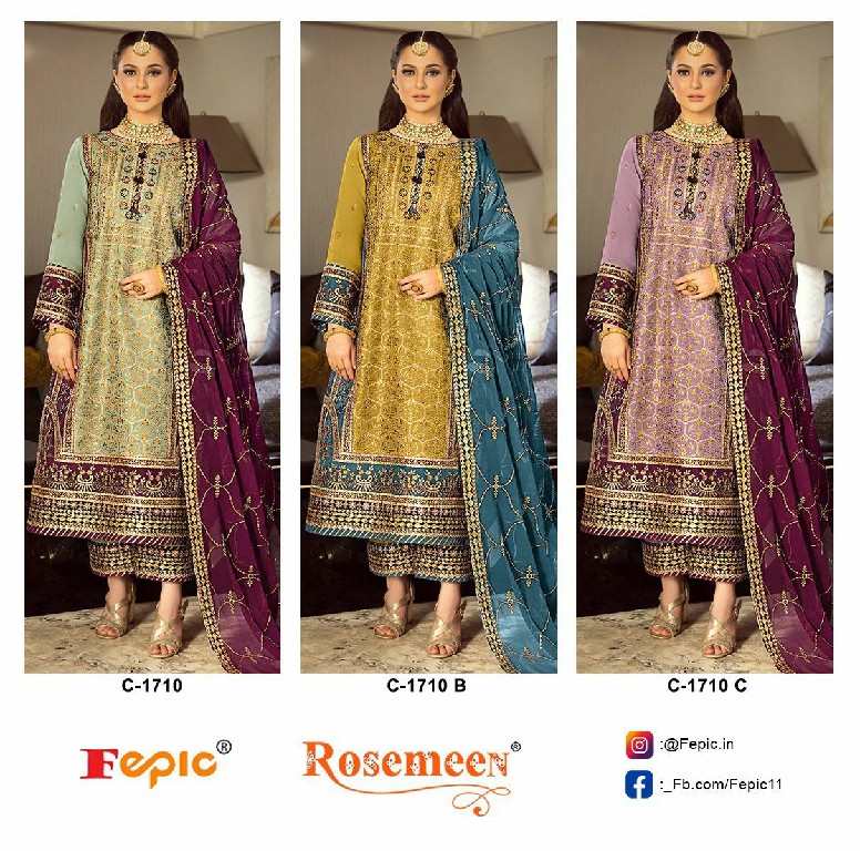 Fepic Rosemeen C-1710 Wholesale Pakistani Concept Pakistani Suits