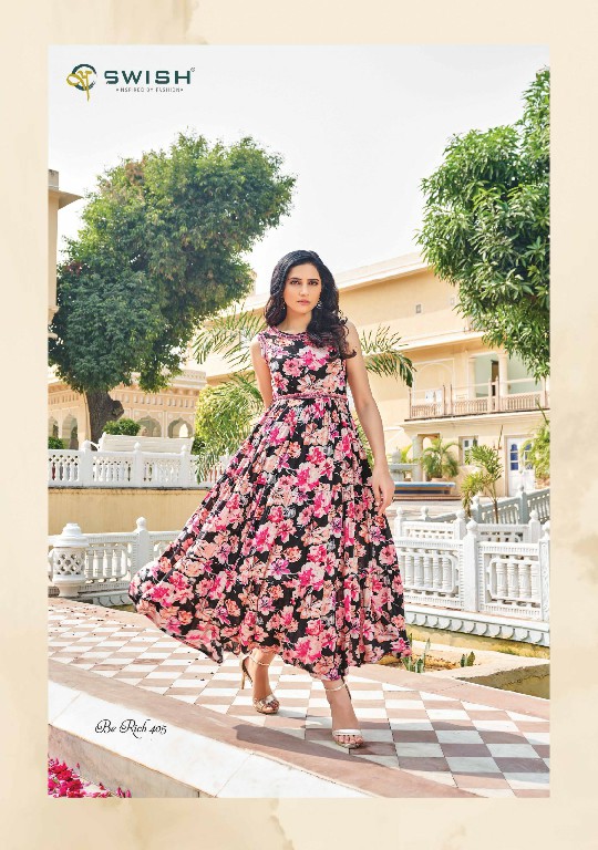 SWISH BE RICH VOL 4 STITCHED COTTON LONG DRESS WESTERN WEAR IN PLUS SIZE