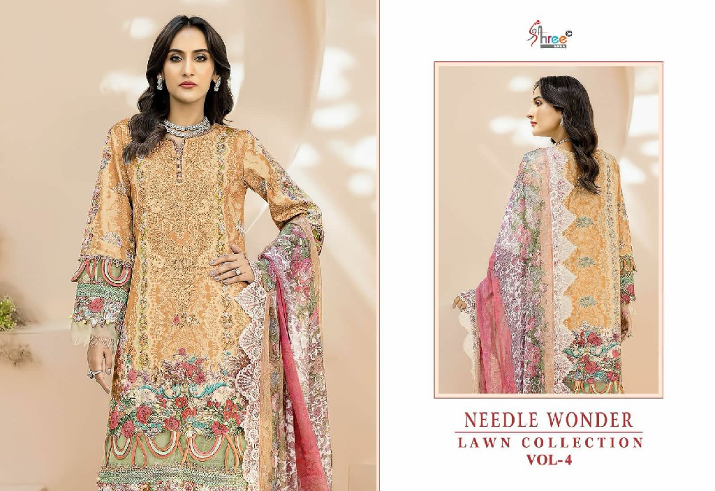 Shree Fabs Needle Wonder Lawn Collection Vol-4 Wholesale Pakistani Concept Suits