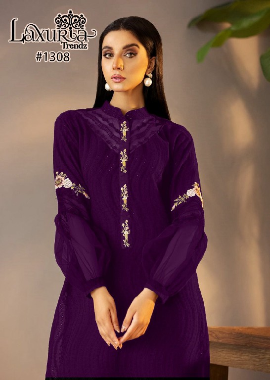 Laxuria D.no 1308 Wholesale Tunics And Cigarette Pant And Dupatta