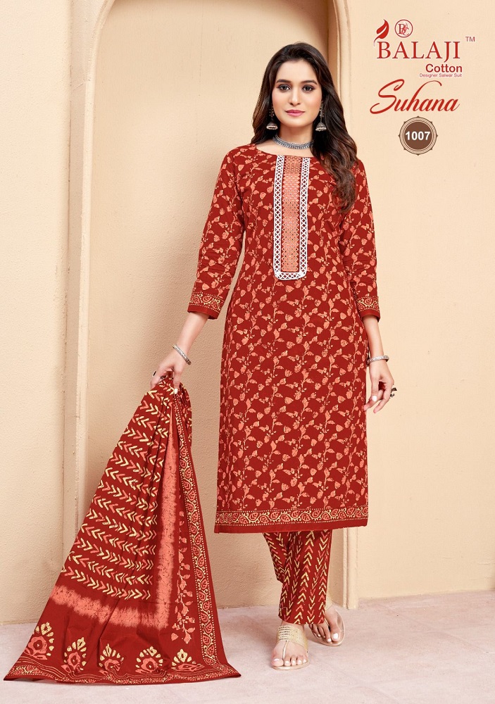 Balaji Suhana Vol-1 Wholesale Pure Cotton Printed Dress Material