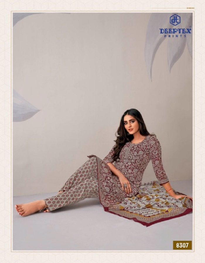 Deeptex Miss India Vol-83 Wholesale Pure Cotton Printed Dress Material