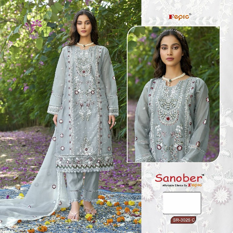 Fepic Sanober SR-3025 Wholesale Readymade Pakistani Concept Suits