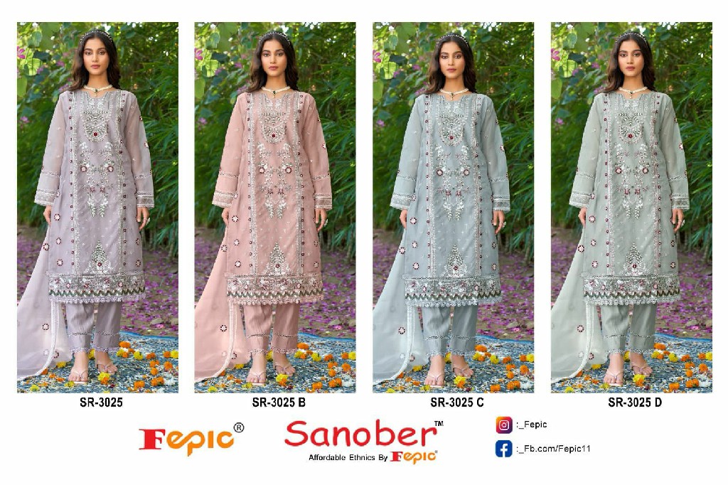 Fepic Sanober SR-3025 Wholesale Readymade Pakistani Concept Suits
