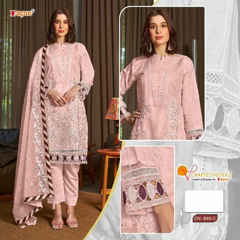Fepic Crafted Needle CN-849 Wholesale Readymade Pakistani Concept Suits