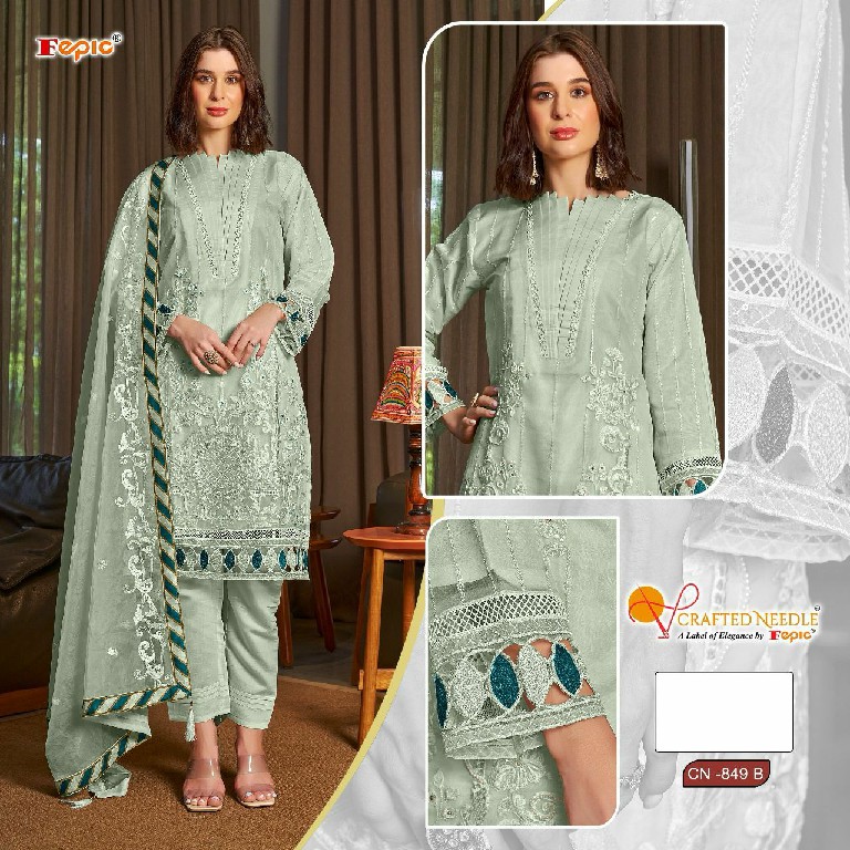 Fepic Crafted Needle CN-849 Wholesale Readymade Pakistani Concept Suits